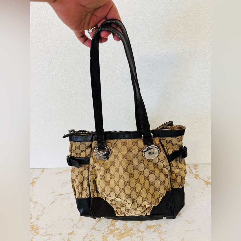 GUCCI Vintage Canvas GG Monogram Bag - Picture 2 of 12